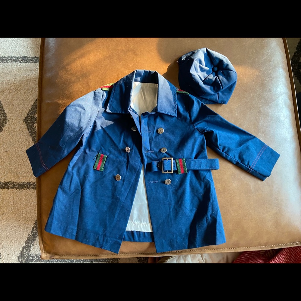 Vintage baby coat and cap